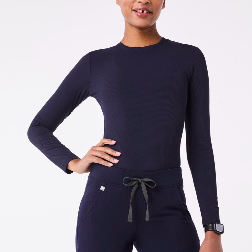 Figs Dark Blue Long Sleeve Tee